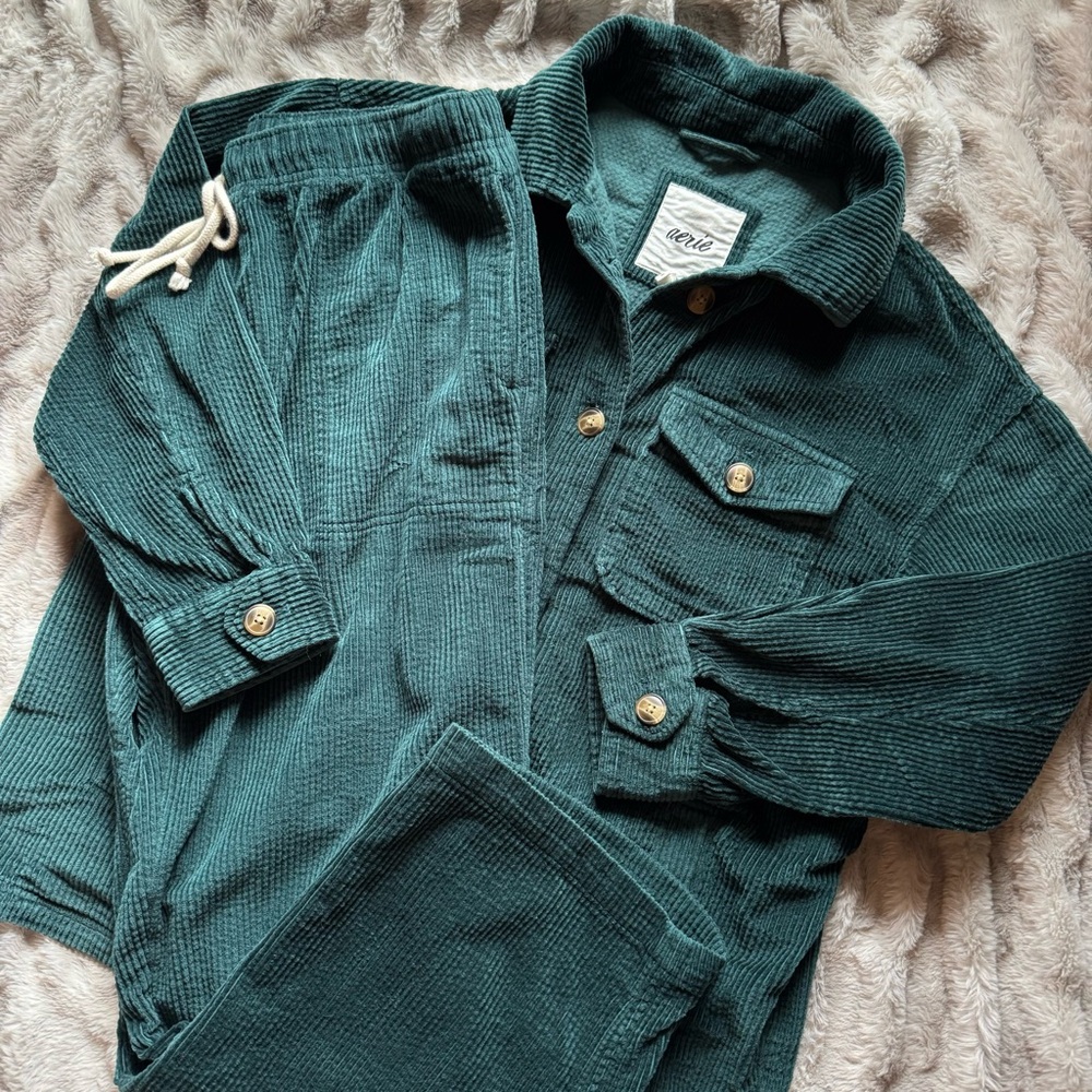 Aerie Green Corduroy Set